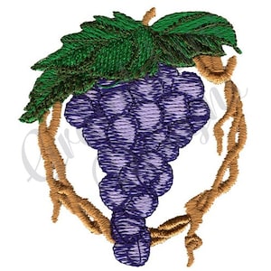Grapes On Vine - Machine Embroidery Design, Embroidery Designs, Machine Embroidery, Embroidery Patterns, Embroidery Files, Instant Download