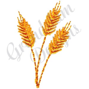 Wheat Stalk - Machine Embroidery Design, Embroidery Designs, Machine Embroidery, Embroidery Patterns & Files, Instant Download