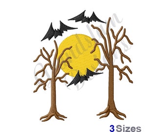 Halloween Trees -Machine Embroidery Design, Embroidery Designs, Machine Embroidery, Embroidery Patterns, Embroidery Files, Instant Download