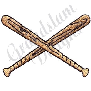 Gekreuzte Baseballschläger - Stickdatei