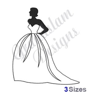 Braut Silhouette -Maschinenstickerei, Stickmuster, Maschinenstickerei, Stickmuster, Stickdateien, Instant Download