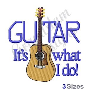 Guitar - Machine Embroidery Design
