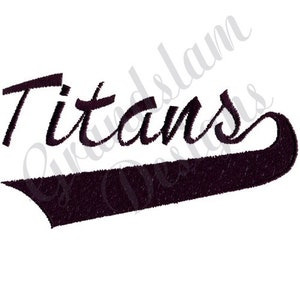 Titans Banner  - Machine Embroidery Design