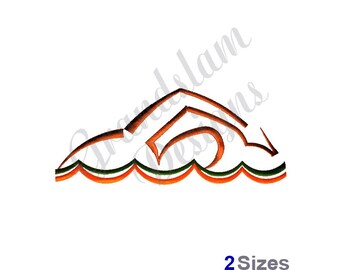 Swimmer - Machine Embroidery Design
