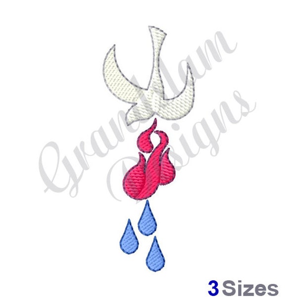 Dove Flame & Water - Machine Embroidery Design