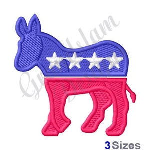 Democrat Donkey - Machine Embroidery Design, Embroidery Designs, Machine Embroidery, Embroidery Patterns, Embroidery Files, Instant Download