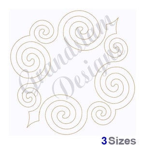 Curly Decoration Quilt Block - Stickdatei, Stickdatei, Stickdatei, Stickdatei, Stickdatei, Sofort Download