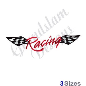 Racing Flags-logo machineborduurontwerp, borduurontwerpen, machineborduurwerk, borduurpatronen, borduurbestanden, direct downloaden