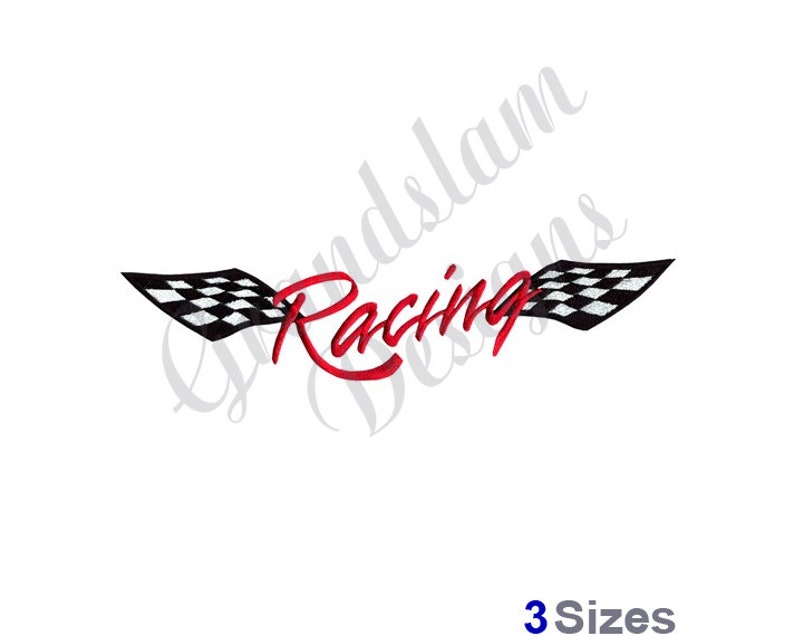 Racing Flags Logo Machine Embroidery Design, Embroidery Designs ...
