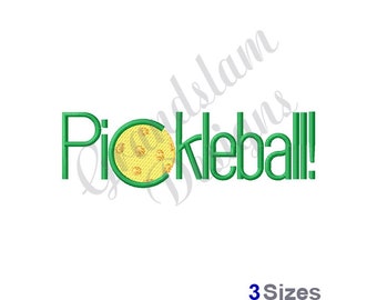 Pickleball - Machine Embroidery Design, Embroidery Designs, Machine Embroidery, Embroidery Patterns, Embroidery Files, Instant Download