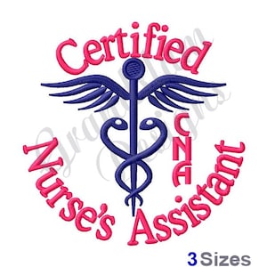 CNA Certified Nurses Assistant - Machine Embroidery Design, Facemask, Face Cover, Face Mask