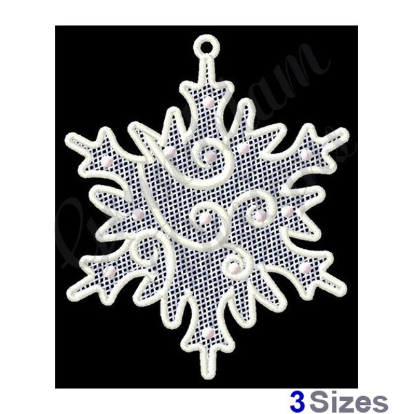 Free Standing Lace Snow Flake Fsl - Machine Embroidery Design, Machine Embroidery, Embroidery Patterns, Embroidery Files, Instant Download