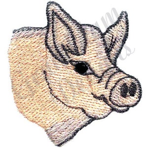 Pig Head - Machine Embroidery Design
