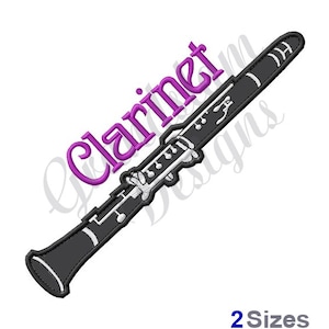 Clarinet - Machine Embroidery Design, Embroidery Designs, Machine Embroidery, Embroidery Patterns, Embroidery Files, Instant Download