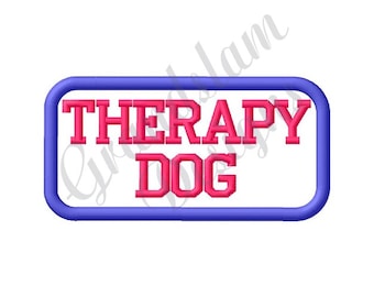 Patch therapiehond - machineborduurontwerp (direct downloaden)