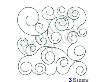 Quilting Swirls - Machine Embroidery Design, Embroidery Designs, Machine Embroidery, Embroidery Patterns, Embroidery Files, Instant Download