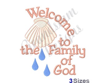 Baptism Shell - Machine Embroidery Design - Etsy