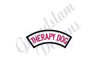 Patch therapiehond – machineborduurontwerp (digitale download)