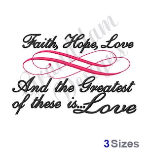 Faith Hope & Love Machine Embroidery Design, Embroidery Designs, Machine Embroidery, Embroidery Patterns, Embroidery Files, Instant Download
