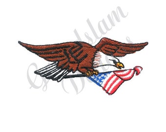 Amerikanischer Adler Flagge - Maschinenstickerei, Stickmuster, Stickerei, Stickmuster, Stickdateien, Instant Download