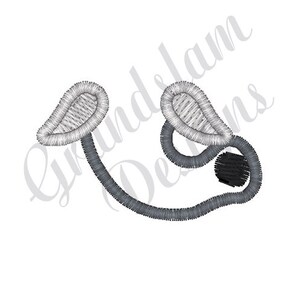 May include: Embroidered design of a cartoon cow's face with gray and black stitching.