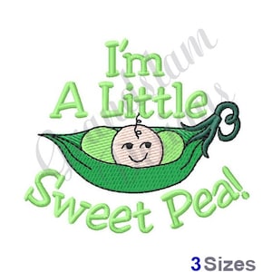 Baby Little Sweet Pea - Machine Embroidery Design