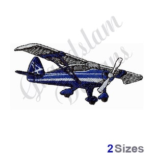 Einmotoriges Flugzeug - Maschinenstickerei