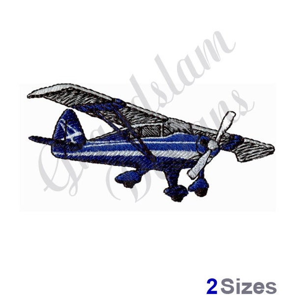 Single Engine Airplane - Machine Embroidery Design