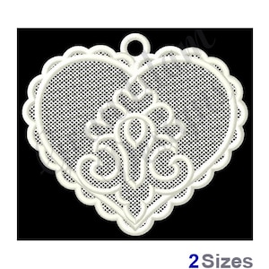 Fsl Heart Ornament - Machine Embroidery Design