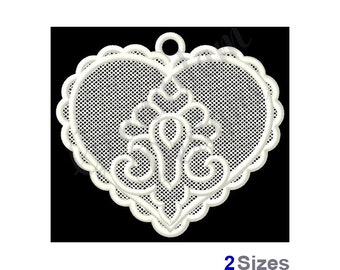 Fsl Heart Ornament - Machine Embroidery Design