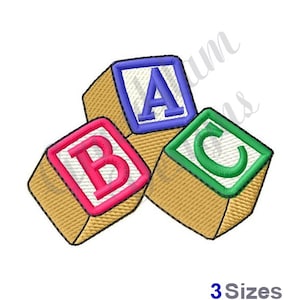 Bloques de letras del alfabeto - Diseño de bordado a máquina
