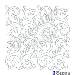 Leaves Block Continuous Stitch Quilt Block - Machine Embroidery Design, Embroidery, Embroidery Patterns, Embroidery Files, Instant Download