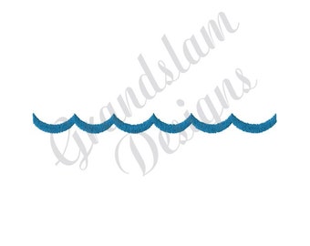 Wave Border - Machine Embroidery Design, Embroidery Designs, Machine Embroidery, Embroidery Patterns, Embroidery Files, Instant Download