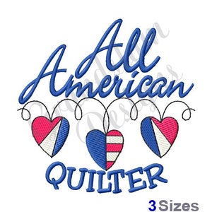 American Quilter -Machine Embroidery Design, Embroidery Designs, Machine Embroidery, Embroidery Patterns, Embroidery Files, Instant Download