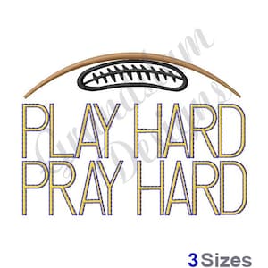Play Hard Football - Machine Embroidery Design