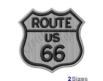 Route 66 Sign - Machine Embroidery Design