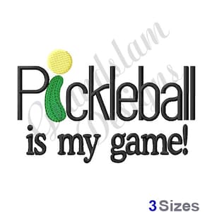 Pickleball Is My Game - Machine Embroidery Design, Embroidery Designs, Embroidery, Embroidery Patterns, Embroidery Files, Instant Download