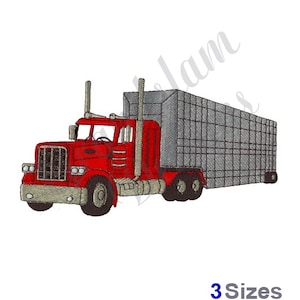 Semi Truck  - Machine Embroidery Design, Embroidery Designs, Machine Embroidery, Embroidery Patterns, Embroidery Files, Instant Download