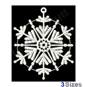 FSL Snowflake Ornament - Diseño de bordado a máquina, Diseños de bordado, Bordado, Patrones de bordado, Archivos de bordado, Descarga instantánea
