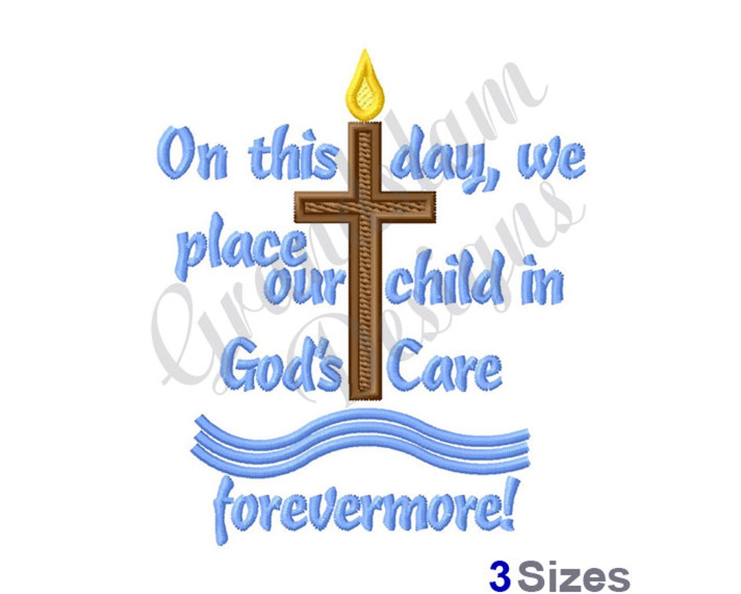Baptism Cross Machine Embroidery Design, Embroidery Designs, Machine