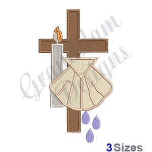 Diseño de bautizo - Diseño de bordado a máquina, diseños de bordado, bordado a máquina, patrones de bordado, archivos de bordado, descarga instantánea