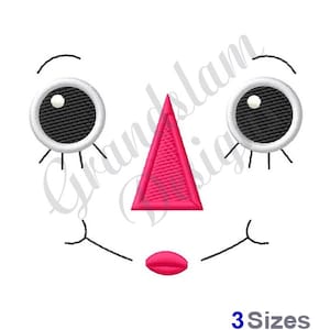 Rag Doll Ann Face - Machine Embroidery Design