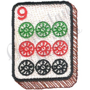 Mahjong Tile - Machine Embroidery Design