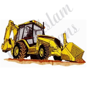 Backhoe Loader - Machine Embroidery Design, Embroidery Designs, Machine Embroidery, Embroidery Patterns, Embroidery Files, Instant Download