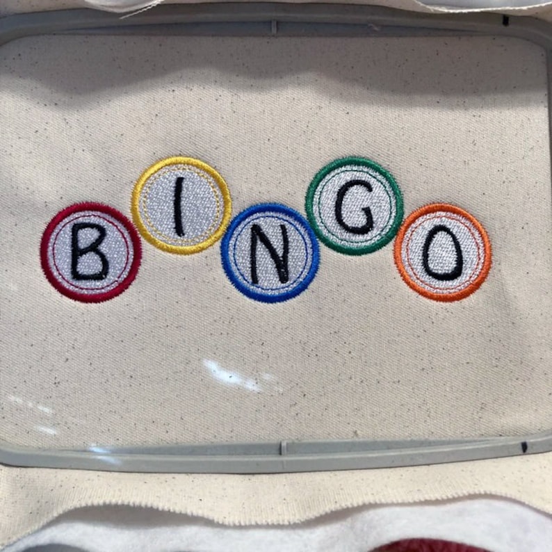 Bingo Machine Embroidery Design Embroidery Designs Machine Etsy