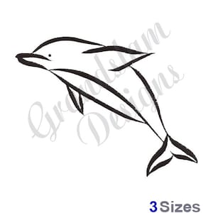 Dolphin Outline - Machine Embroidery Design