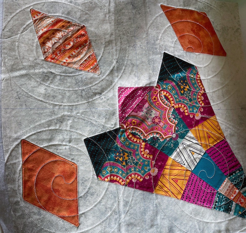 Big Spiral Quilt Machine Embroidery Design, Embroidery Designs, Machine Embroidery, Embroidery Patterns, Embroidery Files, Instant Download image 2