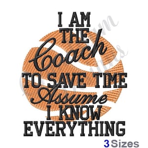 Basketball Coach - Machine Embroidery Design
