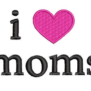 Ich liebe Mamas - Stickdatei, Stickdatei, Stickmuster, Stickmuster, Maschinenstickerei, Instant Download