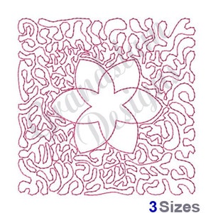 Blumen Stippel Quilt - Maschinenstickerei, Stickmuster, Stickerei, Stickmuster, Stickdateien, Instant Download